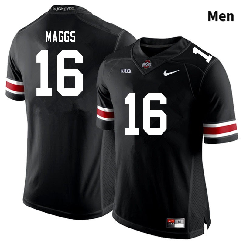 Ohio State Buckeyes Mason Maggs Men's #16 Black Authentic Stitched College Football Jersey